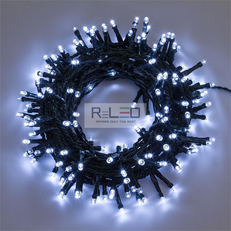400 LED BIANCHI CAVO SCURO USO