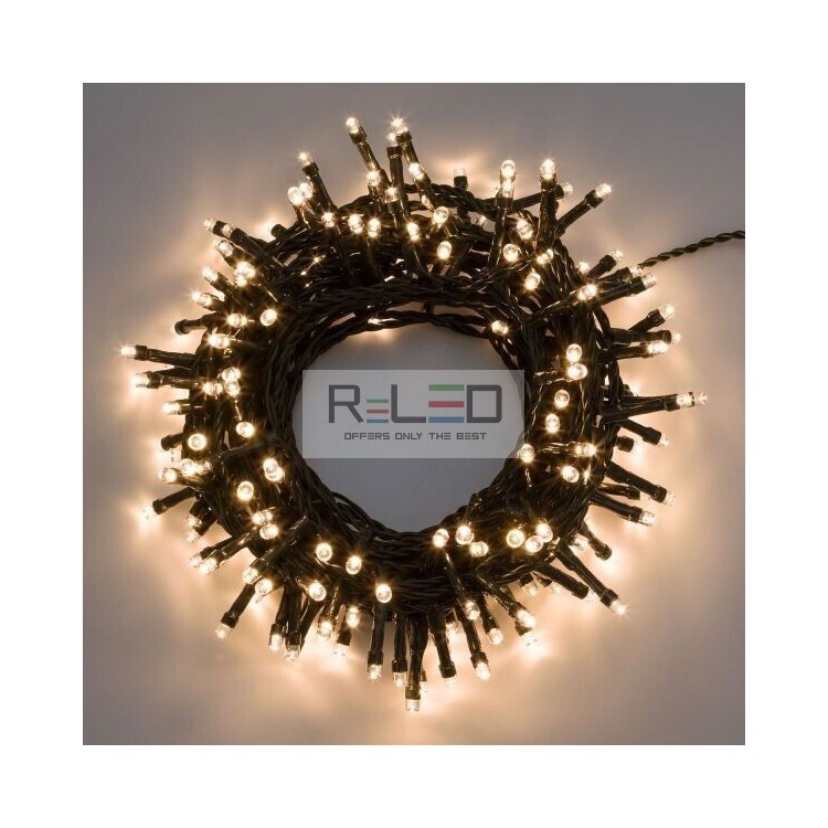 400 LED BIANCO CALDO CAVO SCUR