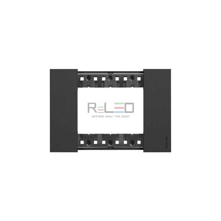 BTicino Living Now placca nero 3 moduli KA4803KG