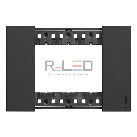BTicino Living Now placca nero 3 moduli KA4803KG