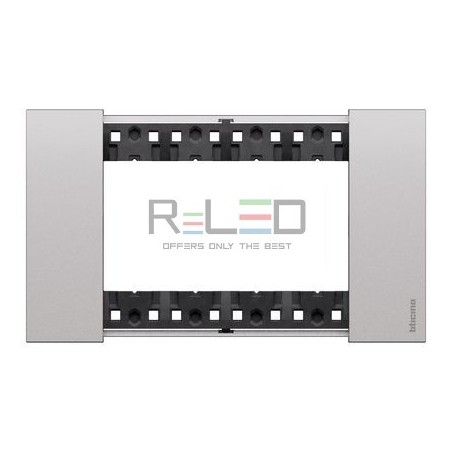 BTicino Living Now placca Steel 4 moduli KA4804KS