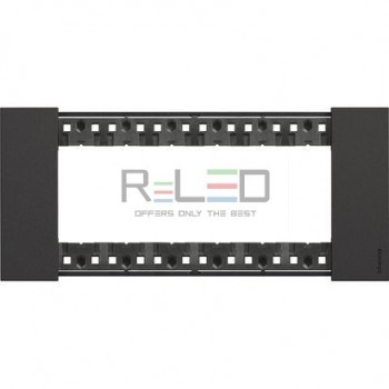 BTicino Living Now placca nero 6 moduli KA4806KG