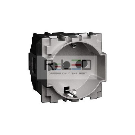 BTicino Living Now presa Italia/Germania P40 10/16 A Steel KS4140A16