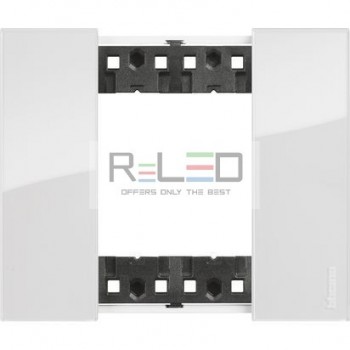 BTicino Living Now placca Ghiaccio 2 moduli KA4802DW