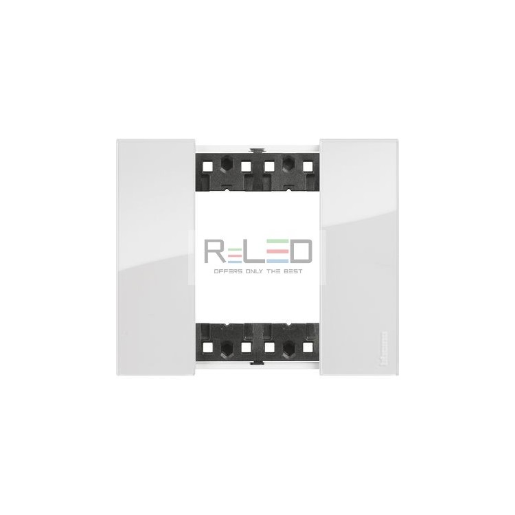 BTicino Living Now placca Ghiaccio 2 moduli KA4802DW