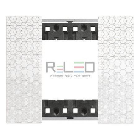 BTicino Living Now placca Pixel 2 moduli KA4802MW