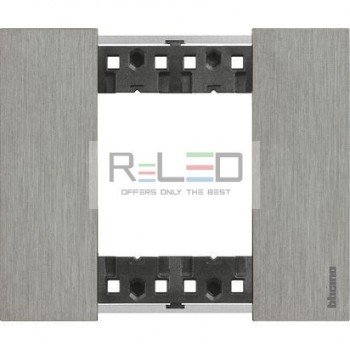 BTicino Living Now placca Acciaio 2 moduli KA4802ZG