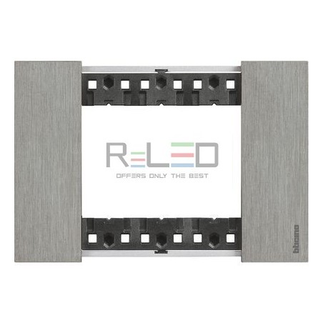 BTicino Living Now placca Acciaio 3 moduli KA4803ZG
