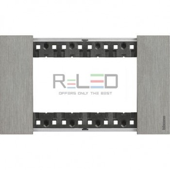 BTicino Living Now placca Acciaio 4 moduli KA4804ZG