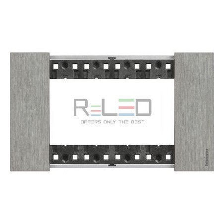 BTicino Living Now placca Acciaio 4 moduli KA4804ZG