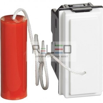 BTicino Living Now pulsante a tirante 10 A bianco KW4033