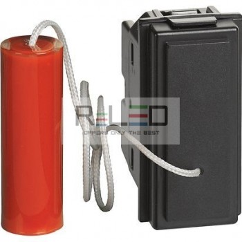BTicino Living Now pulsante a tirante 10 A nero KG4033