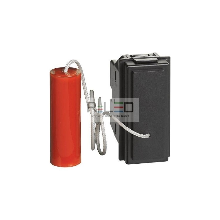 BTicino Living Now pulsante a tirante 10 A nero KG4033