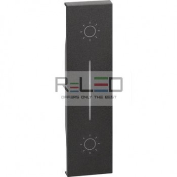 BTicino Living Now cover doppio pulsante nero KG05L