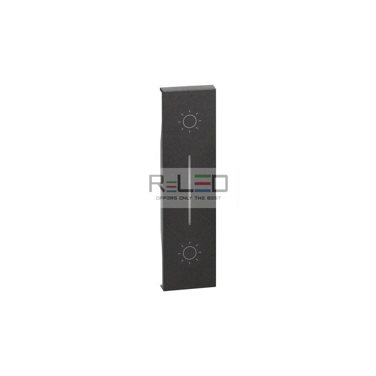 BTicino Living Now cover doppio pulsante nero KG05L