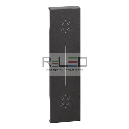 BTicino Living Now cover doppio pulsante nero KG05L