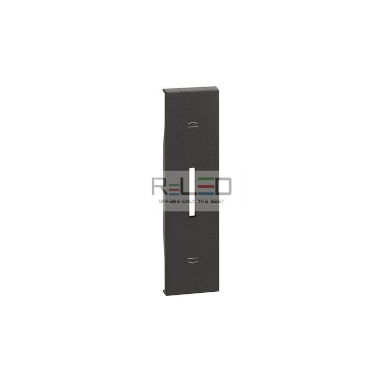 BTicino Living Now cover commutatore tapparella nero KG06